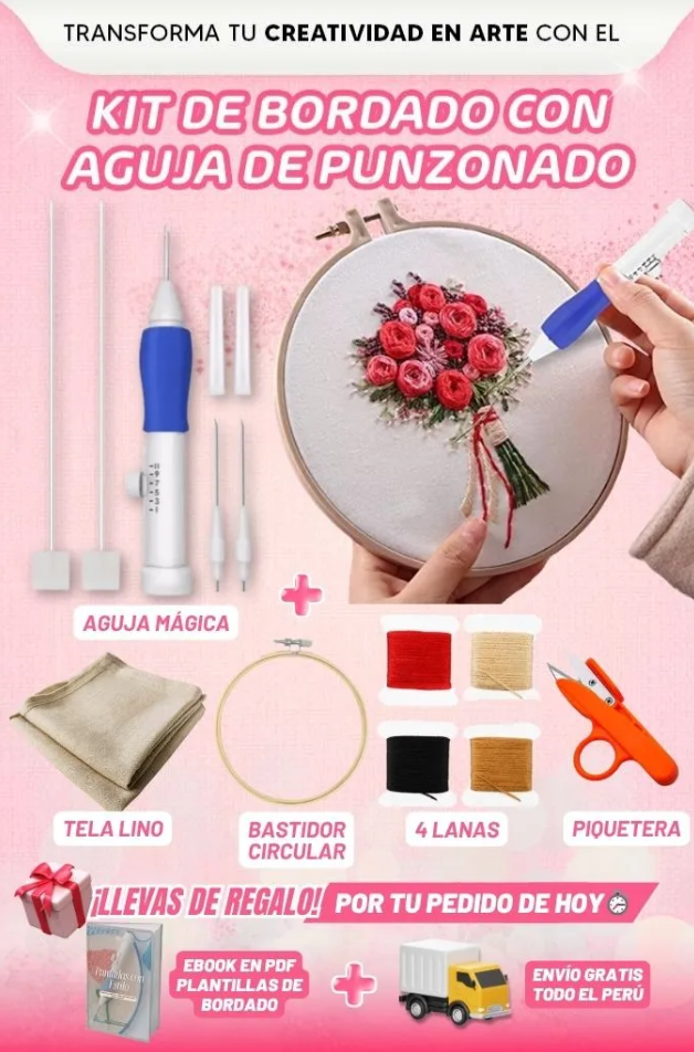 Kit de bordado mágico