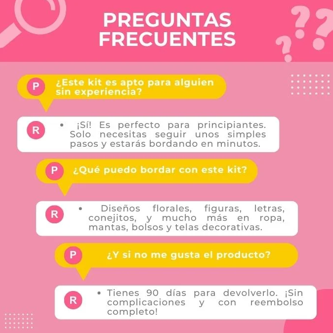 Kit completo de bordado