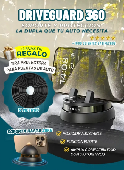 Soporte de teléfono 360° para auto